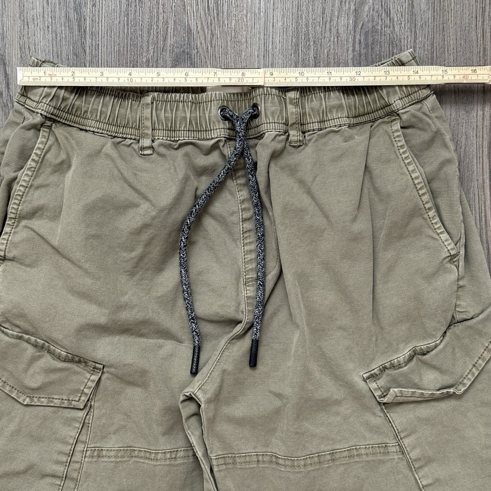 Civil Society Pants M(32) Drawstring Khaki Cargo Jogger Slim Elastic Waist - Picture 5 of 8